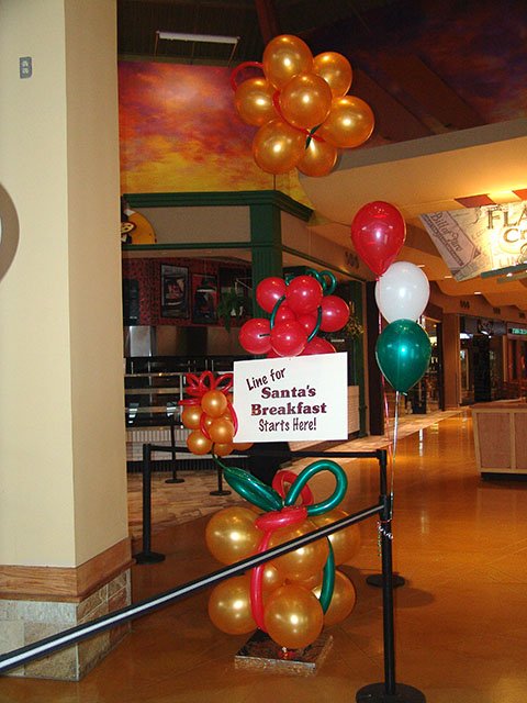 Santa presents balloons denver